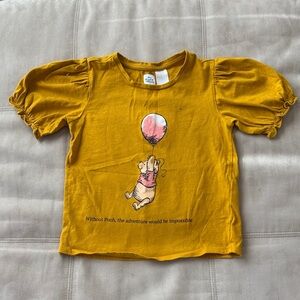 Disney Mustard Pooh Balloon Kids Top 7-8